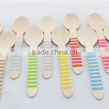 Disposable Flat Birch Wood Decorative Spoons