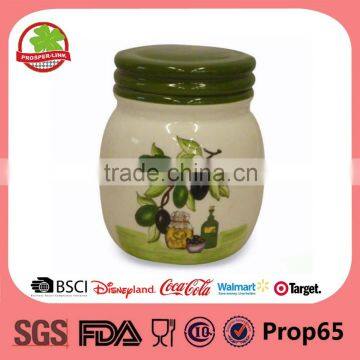 tea sugar coffee ceramic canisters in fruit design