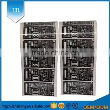 Custom Strong Glue Waterproof Matte Silver Covering Printing Fog Flim Stickers