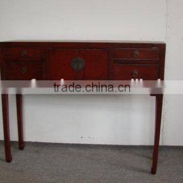 Red Chinese antique console table furniture