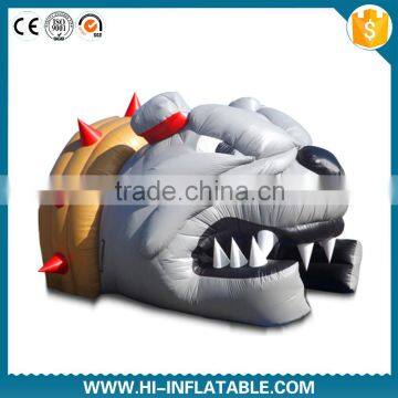 giant inflatable bull dog tunnel, large football inflatable helmet, inflatable advertising helmet tunnel