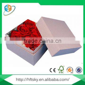 Romantic Valentine Day Fancy Flower Gift Box For Roses Packaging