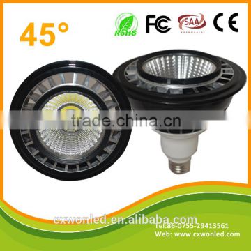 Commercial lighting led par spotlight white/black cob e27 led par38 lights