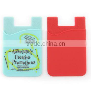 Custom made mobile phone sticky silicon card holder,business card case,business card case