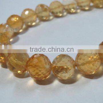 AA Grade Citrine Micro-faceted Round Beads photo-2