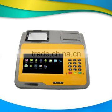 Nice design!! 7 inch capacitive touch screen barcode scanner with built in pos printer------Gc039D