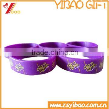 Printed Logo Custom Design Silicone Rubber Wristband, Promotional Gift Silicone Rubber Bracelet photo-2