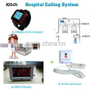 Wireless Patient Nurse Call Cable System K-W2-H Button Be Installed On Each Patient Bed K-200CD Can English Voice