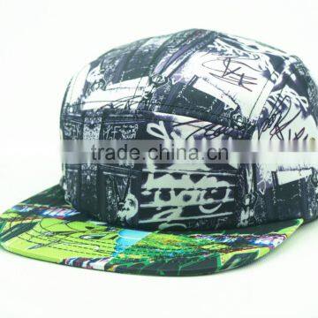 Wholesale digital print 5 panel cap