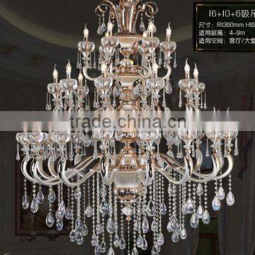 Atmospheric circular golden crystal chandelier penthouse floor living room Alice