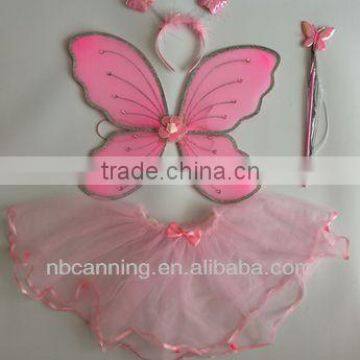 pink nylon fairy wings/cheap real butterfly wings/ angle wings party decoration set