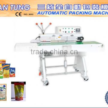 Semi-auto. continuous heat sealing machine