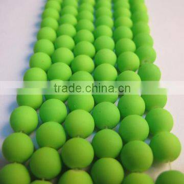 4mm round glass neon color beads in bulk YZ004