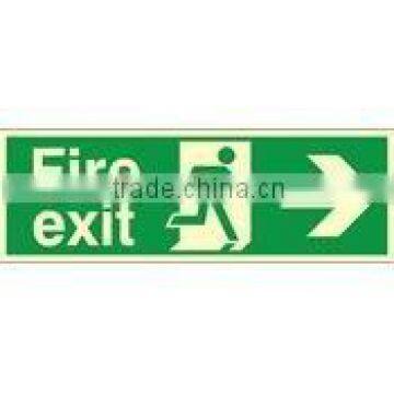 Photoluminescent Fire exit sign/glow in the dark signs/luminous fire exit signs