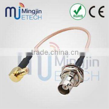 15CM RF Cable Assembly BNC female bulkhead to SMB male RA RG316 cable