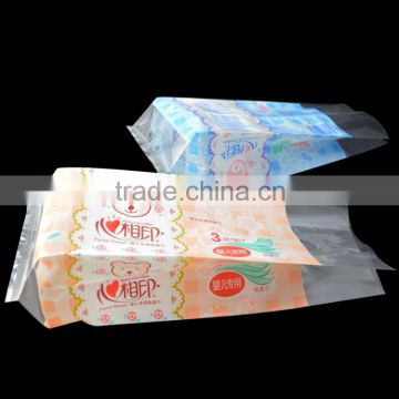 custom size disposable back self adhesive seal opp shrink bag for tissue packing