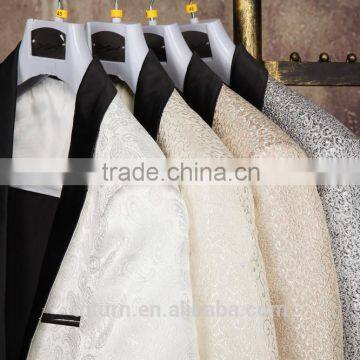 New Style Hot Sale Fancy Direct Manufacturer Made to Measure Formal Wear White Two Pieces Rayon Coat Pant Men Suit for Wedding Supplier's Choice photo-3