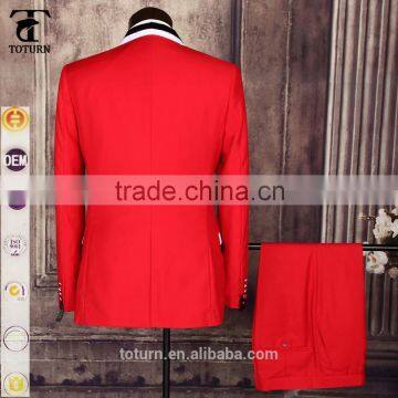 2016 Hot Sale Classic European Style Wholesale Custom Logo Formal Slim Fit Rayon RED Royal Blue Wedding Man Suits Quality Choice photo-5