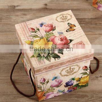 DW-G3310 Creative Retro Print Folding Box and Gift Box With Handle photo-2