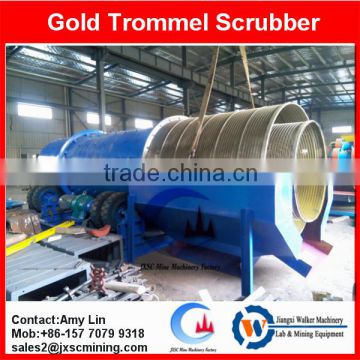 trommel scrubber washing machine for mud wash