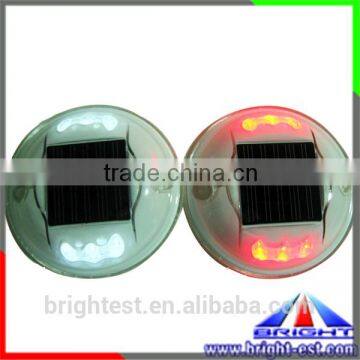 ip68 2*2pcs superbright LED traffic lights ,6pcs 5mm ultra bright LEDs Aluminum Solar Road Stud