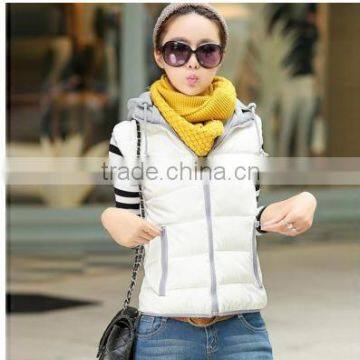 The New Spring and Winter Short Down Padded Vest Ladies Slim Vest Waistcoat Dress Coats and Jackets Woman photo-5