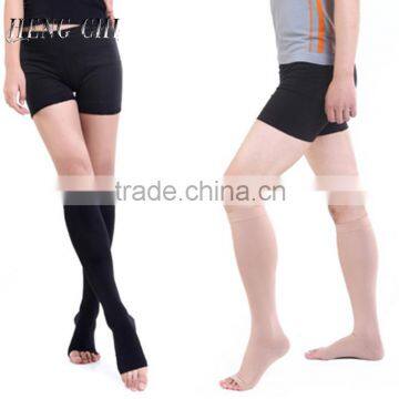 open toe men women medical compression knee high socks