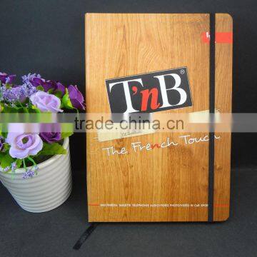 wooden pattern custom design print notebook with elastic band