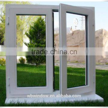 white PVC outward window