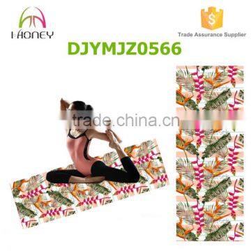 Honeylifemat New Arrival Leaf Print Yoga Mat Extra Thickn and Long Excercise Mat