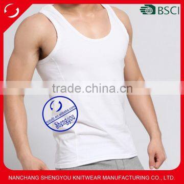 100%cotton bodybuilding men sports stringer tank top custom