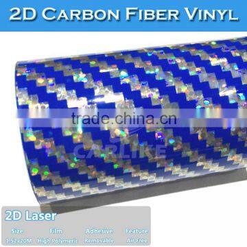 Hot Film Laser 2D Carbon Fiber Car Vinyl Sticker