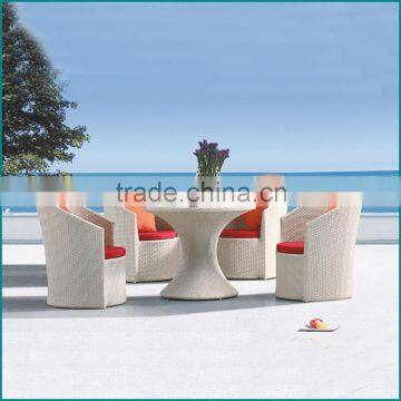 Patio rattan dining table and chair set furniture outdoors in China JJ-120TC