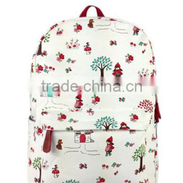 600d school make polyester backpack with cartoon character cute print bag