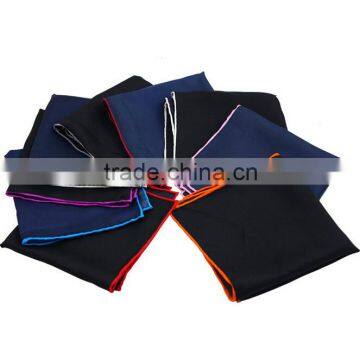 Hand Made Contrast Color Margin Pocket Square Silk photo-2
