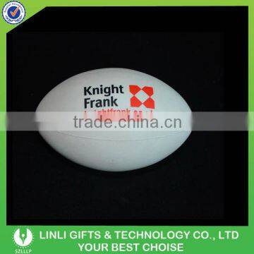 Stressed PU Foam Rugby Ball With Logo