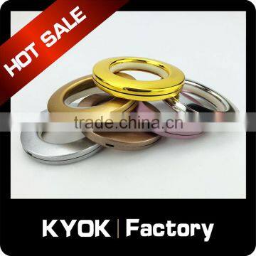 KYOK plain style plastic golden curtain rings with high quality,double single iron curtain rod rings metal material