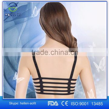 Fashion Halter Hollow Out Padded Bra Sexy Cross Back Vest Tank Top for Women