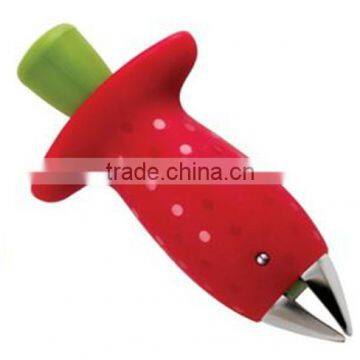 New,Strawberry Huller,Red,Plastic Peeler