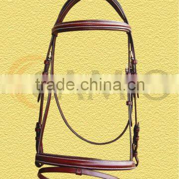 Leather Bridle raised and padded with combaind nose band