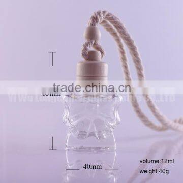 12ml Clear Glass Vial Nature Oil Pendant Necklace Air Freshener Auto Perfume Diffuser