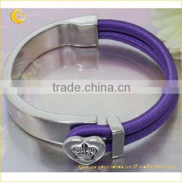 2015 New fashion thick cheap leather bracelet