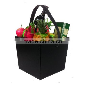 The basket basket containing corte gift basket basket high-grade leather leather portable basket basket