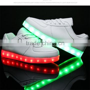 Unisex Women Men USB Charging light Flashing Sneakers LED Shoes