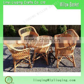 Wholesale wicker woven beautiful garden furniture set with ample bench