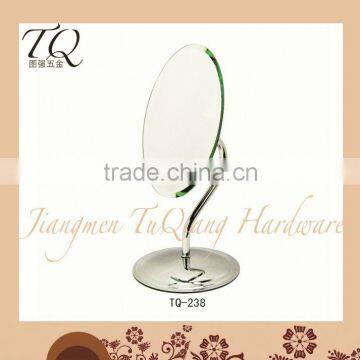 Oval Frameless table top vanity mirror