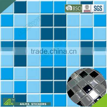 BSCI factory audit decorative vinyl 3d tile import removable pvc bathroom waterproof stickers for kitchen tiles