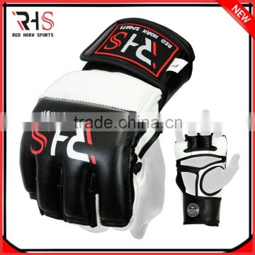 High Quality Leather MMA Grappling Gloves, Fighting Gloves, Karate Gloves