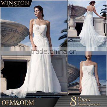 2015 New Design Top Quality China Factory Made turkish plunging neckline lace wedding dress