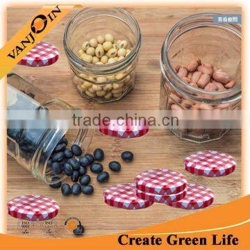 250ML Faceted Bonne Maman Jam Clear Glass Jars For Preserves Sweets Candles 82mm Lids photo-4